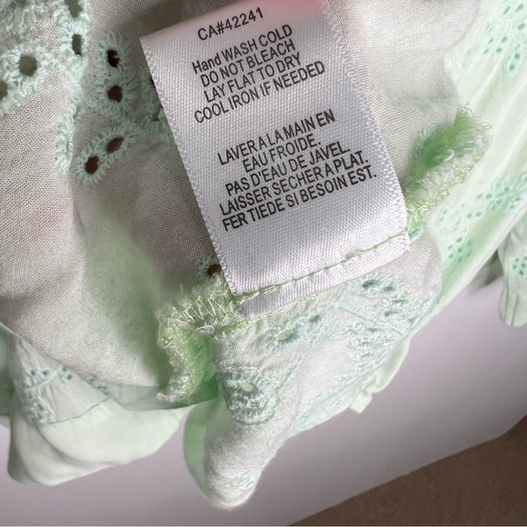 YOUNG FABULOUS & BROKE Mint Geneva Eyelet Top - Picture 10 of 10